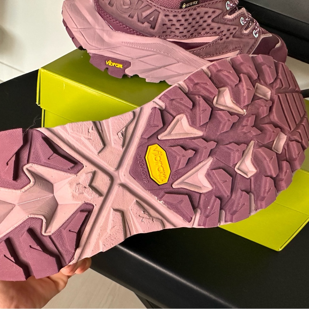Hoka Women's Burgundy and Pink Athletic / Hiking Shoes - Picture 4 of 5